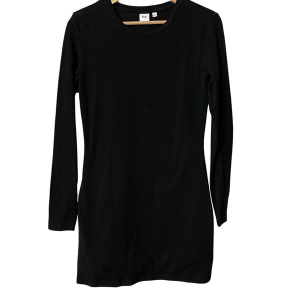 Aritzia TNA Stretch Long Sleeve Bodycon Long Sleeve Mini Dress SZ Medium EUC - Picture 1 of 8